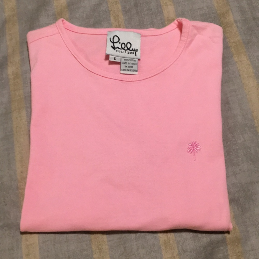 Lilly Pulitzer T Shirt Pink Vintage White Label